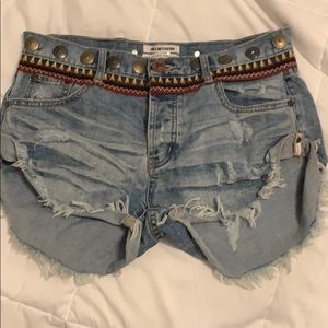 Denim shorts